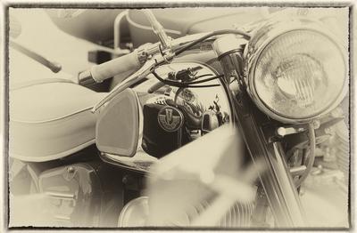 Veterán autó és motoros találkozó-stock-foto