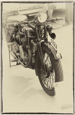 Veterán autó és motoros találkozó-stock-foto