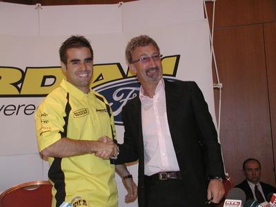 Eddie Jordan és Baumgartner Zsolt-stock-foto