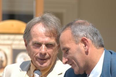 Görgey Gábor és Dr. Gémesi György-stock-foto