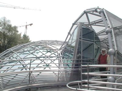 GRAZ - Insel (Sziget) a Mura folyón-stock-foto