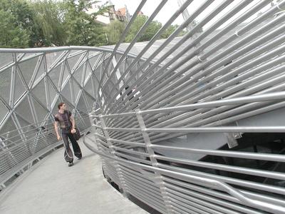 GRAZ - Insel (Sziget) a Mura folyón-stock-foto