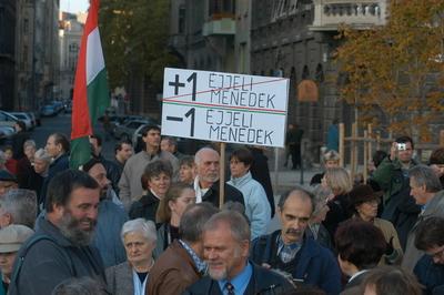 Tüntetés-stock-foto