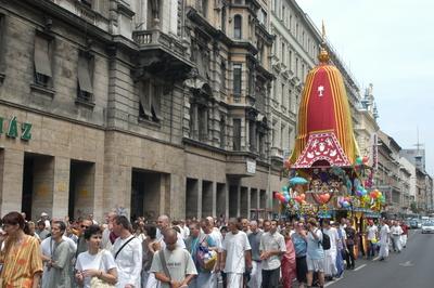 Ratha Yatra Indiai Szekérkarnevál-stock-foto