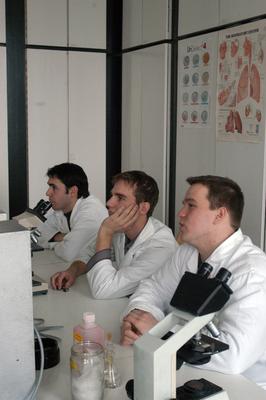 Orvostan hallgatók-stock-foto