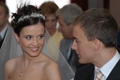 Sztevanovity Krisztián és Molnár Márta esküvője-stock-foto