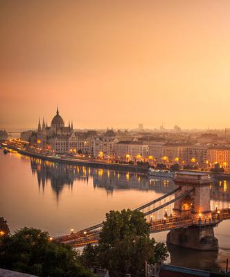 Budapesti napkelte-stock-foto