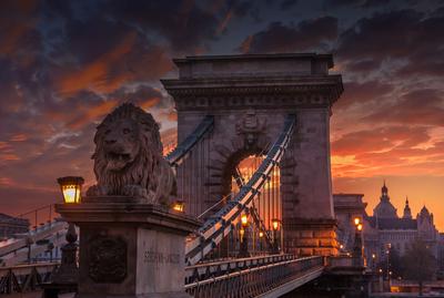 Lánchíd, Budapest-stock-foto