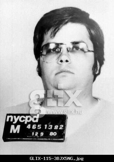 New York City Police Department mugshot of Mark David Chapman, the man who murdered John Lennon, 9 December 1980