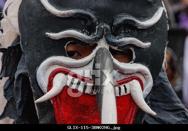 Loei, Thailand. 29th June, 2025. A participant seen wearing the Phi Ta Khon mask during the parade. Phi Ta Khon, also known as the 'Ghost Festival', is a vibrant and unique festival held in Dan Sai, Loei province, Thailand, during the rainy season, usually between late June and early July.It is one of the most unique and colorfull festivals in the country, known for its vibrant masks, traditional music, and lively processions. Credit: SOPA Images Limited/Alamy Live News