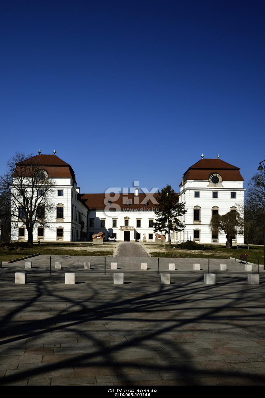 A barokk Esterházy-kastély az egykori vár alapjainak felhasználásával épült fel. Ma itt található Pápa városi könyvtára.