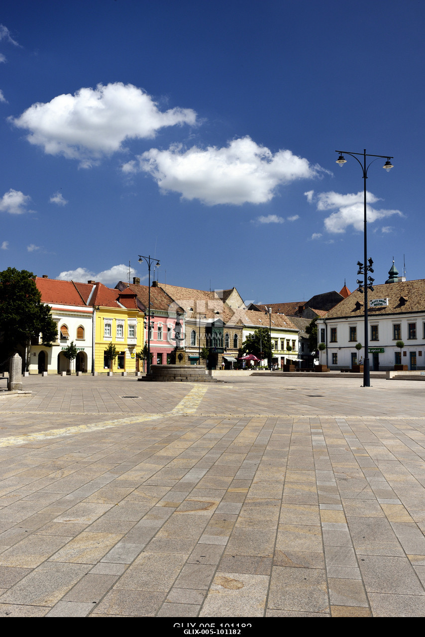 A város barokk főtere.