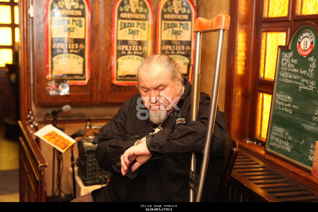 Budapest, 2010.12.02.
A Hobo Blues Band Halj meg és nagy leszel! című búcsúkoncertetjének sajtótájékoztatója.

A képen: Deák Bill Gyula