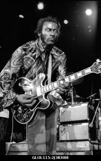 Chuck Berry és Bo Diddley élőben a Nassua Coliseumban, New Yorkban, 1972-ben. Fotó: Jeffrey Mayer / Rock Negatives / MediaPunch