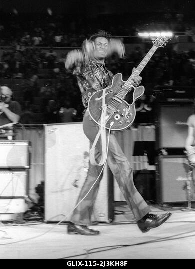 Chuck Berry és Bo Diddley élőben a Nassua Coliseumban, New Yorkban, 1972-ben. Fotó: Jeffrey Mayer / Rock Negatives / MediaPunch