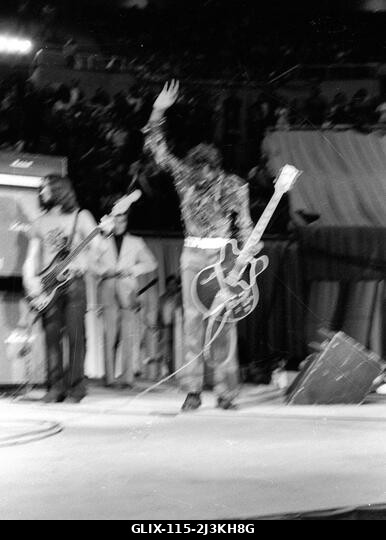 Chuck Berry és Bo Diddley élőben a Nassua Coliseumban, New Yorkban, 1972-ben. Fotó: Jeffrey Mayer / Rock Negatives / MediaPunch