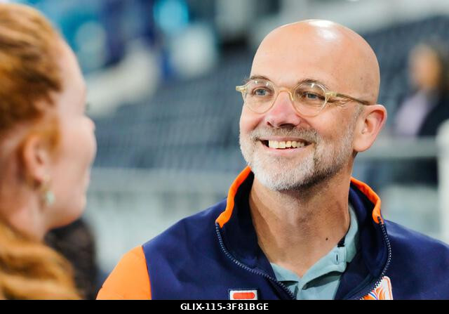 Heerenveen, Netherlands. 10th Aug, 2026. HEERENVEEN, NETHERLANDS - AUGUST 10: André Cats director top sports NOC*NSF at Thialf on August 10, 2026 i...