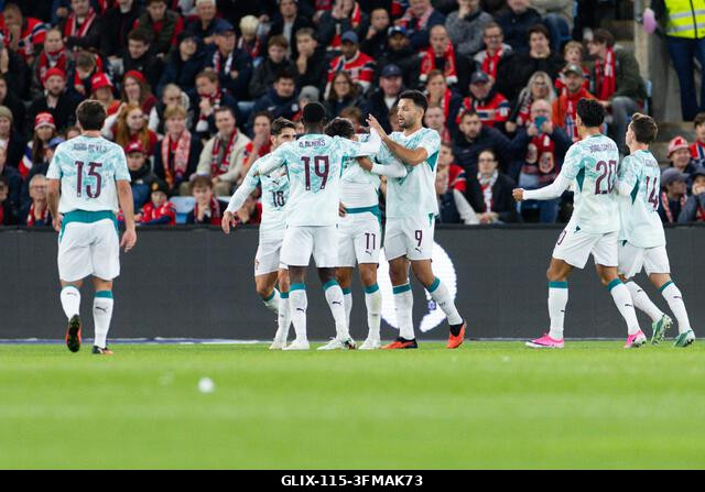Oslo, Norvégia. 2026. szeptember 27. OSLO, NORVÉGIA - SZEPTEMBER 27.: Portugália játékosai ünnepelnek a gól után az UEFA Nemzetek Ligája Norvégia-P...