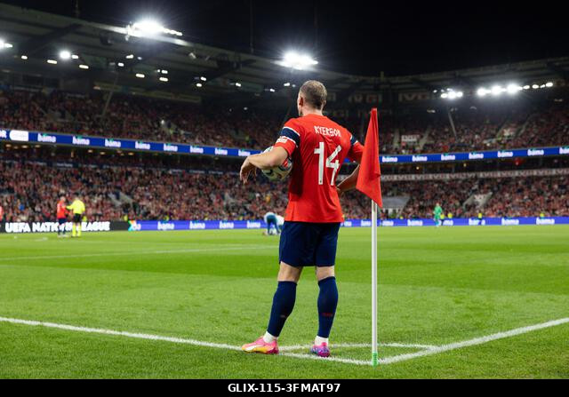 Oslo, Norvégia. 2026. szeptember 27. OSLO, NORVÉGIA - SZEPTEMBER 27.: A norvég Julian Ryerson látható az UEFA Nemzetek Ligája Norvégia és Portugáli...