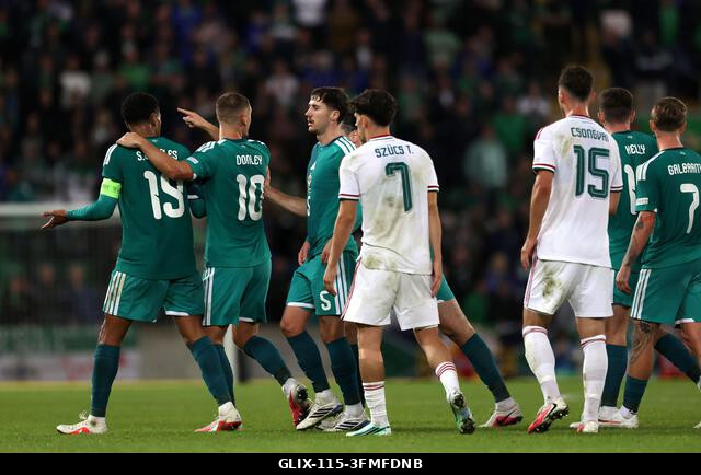 Elfajultak az indulatok a magyar és az észak-ír játékosok között az UEFA Nemzetek Ligája bajnoki szakaszának B2-es csoportmérkőzésén a Clearer Twis...