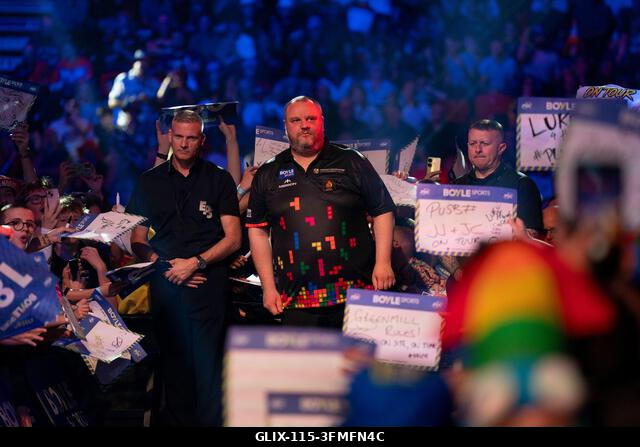 Leicester, Egyesült Királyság. 2026. szeptember 28. Ryan Joyce a 2026-os Boyle Sports World Grand Prix-n a Mattioli Arénában, Leicesterben, az Egye...