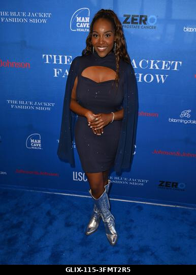 Los Angeles, Kalifornia, szeptember 29.: Christal Luster a 2026-os Blue Jacket divatbemutatón, amely a prosztatarák elleni küzdelem támogatására sz...