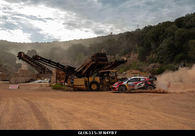 Sébastien Ogier (FRA) and Vincent Landais (FRA) on a Toyota GR Yaris Rally1 in action during  the FIA WRC RALY ITALIA SARDEGNA in Alghero, Italy on...