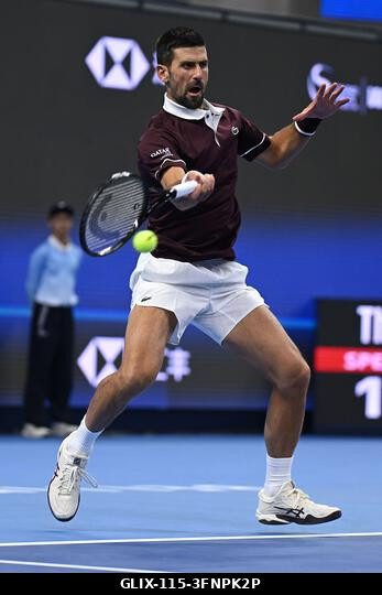 Peking, Kína. 2026. október 4. Novak Djokovic a 2026-os China Open 7. napján a Nemzeti Teniszközpontban. Fotó: Meng Gao/Alamy Live News