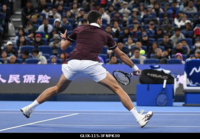 Peking, Kína. 2026. október 4. Novak Djokovic a 2026-os China Open 7. napján a Nemzeti Teniszközpontban. Fotó: Meng Gao/Alamy Live News