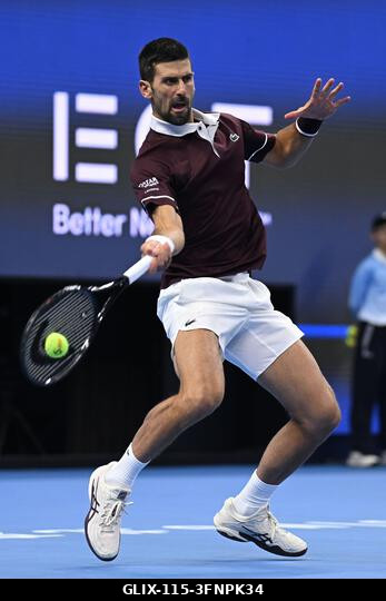 Peking, Kína. 2026. október 4. Novak Djokovic a 2026-os China Open 7. napján a Nemzeti Teniszközpontban. Fotó: Meng Gao/Alamy Live News