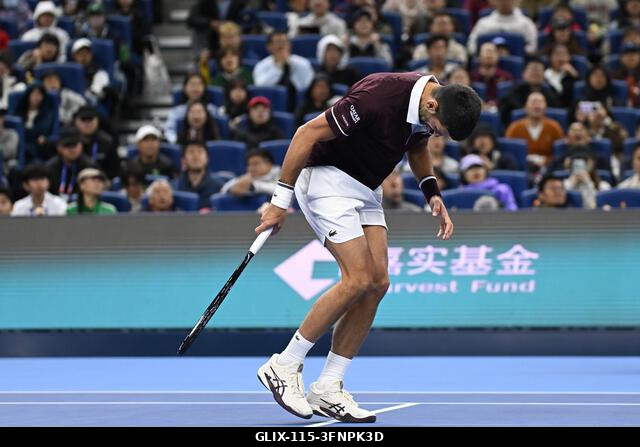 Peking, Kína. 2026. október 4. Novak Djokovic a 2026-os China Open 7. napján a Nemzeti Teniszközpontban. Fotó: Meng Gao/Alamy Live News
