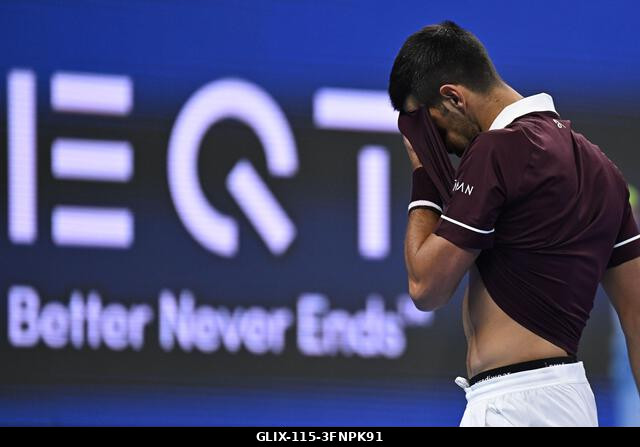 Peking, Kína. 2026. október 4. Novak Djokovic a 2026-os China Open 7. napján a Nemzeti Teniszközpontban. Fotó: Meng Gao/Alamy Live News