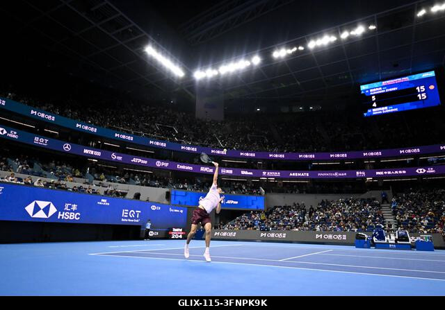 Peking, Kína. 2026. október 4. Novak Djokovic a 2026-os China Open 7. napján a Nemzeti Teniszközpontban. Fotó: Meng Gao/Alamy Live News