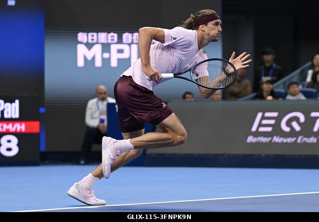 Peking, Kína. 2026. október 4. Alexander Zverev a 2026-os China Open 7. napján a Nemzeti Teniszközpontban. Fotó: Meng Gao/Alamy Live News