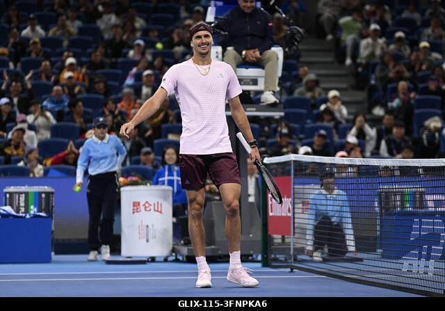 Peking, Kína. 2026. október 4. Alexander Zverev a 2026-os China Open 7. napján a Nemzeti Teniszközpontban. Fotó: Meng Gao/Alamy Live News