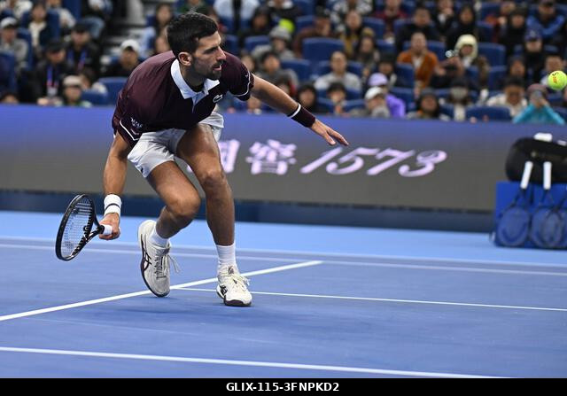 Peking, Kína. 2026. október 4. Novak Djokovic a 2026-os China Open 7. napján a Nemzeti Teniszközpontban. Fotó: Meng Gao/Alamy Live News