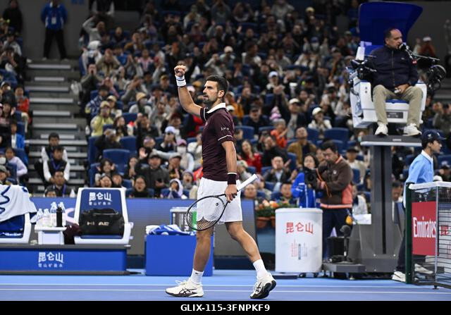 Peking, Kína. 2026. október 4. Novak Djokovic a 2026-os China Open 7. napján a Nemzeti Teniszközpontban. Fotó: Meng Gao/Alamy Live News