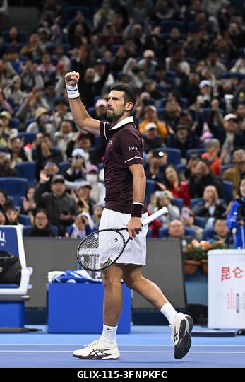 Peking, Kína. 2026. október 4. Novak Djokovic a 2026-os China Open 7. napján a Nemzeti Teniszközpontban. Fotó: Meng Gao/Alamy Live News