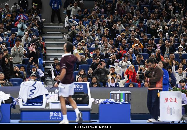 Peking, Kína. 2026. október 4. Szurkolók a 2026-os China Open 7. napján a Nemzeti Teniszközpontban. Fotó: Meng Gao/Alamy Live News