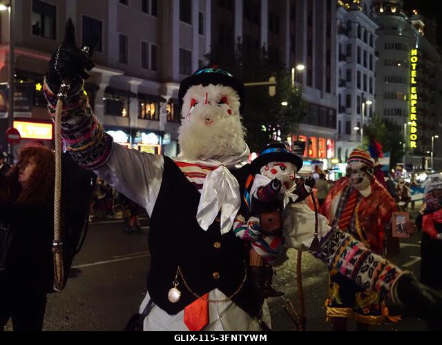 MADRID, SPAIN - October 04: Thousands of dancers paraded along Gran Vía in Madrid to kick off Spain's national festivities with the traditional His...