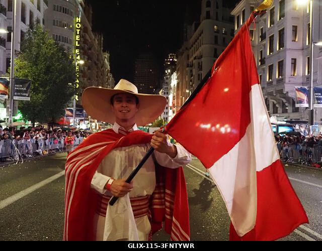 MADRID, SPAIN - October 04: Thousands of dancers paraded along Gran Vía in Madrid to kick off Spain's national festivities with the traditional His...
