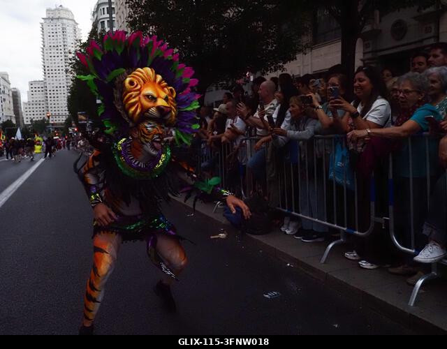 MADRID, SPAIN - October 04: Thousands of dancers paraded along Gran Vía in Madrid to kick off Spain's national festivities with the traditional His...