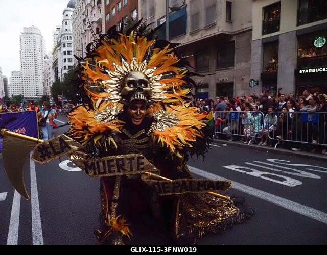 MADRID, SPAIN - October 04: Thousands of dancers paraded along Gran Vía in Madrid to kick off Spain's national festivities with the traditional His...