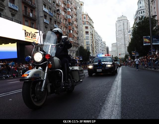 MADRID, SPAIN - October 04: Thousands of dancers paraded along Gran Vía in Madrid to kick off Spain's national festivities with the traditional His...