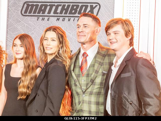 Reagan Marum, Jessica Biel, John Cena és Graham Harvey részt vesznek az Apple TV „Matchbox the movie” című filmjének premierjén az AMC Lincoln Squa...