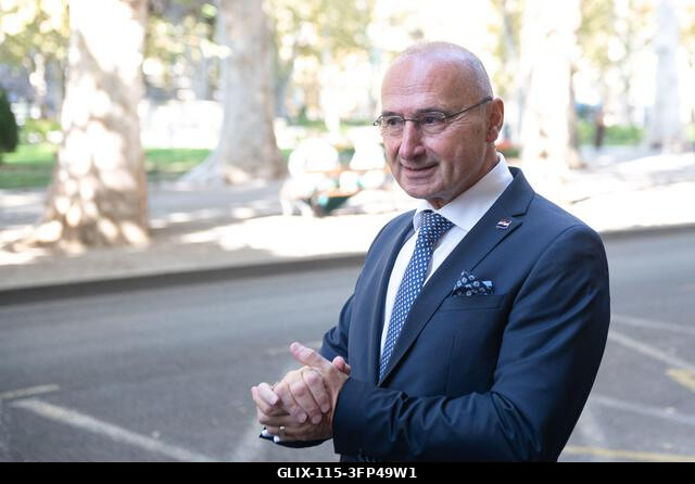 Zagreb, Croatia. 06th Oct, 2026. Croatian Foreign Minister Gordan Grlic Radman waits for the arrival of Hungarian Deputy Prime Minister and Foreign...