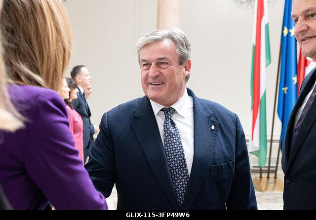 Zagreb, Croatia. 06th Oct, 2026. Hungarian Minister of Economy and Energy István Kapitány arrives at the Ministry of Foreign and European Affairs i...