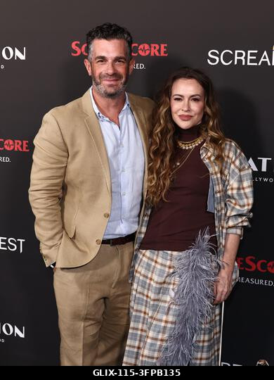 Hollywood, Egyesült Államok. 2026. október 6. David Bugliari és Alyssa Milano a 26. éves Screamfest horrorfilm fesztiválon - Jeremy Weiss „Az éjsza...