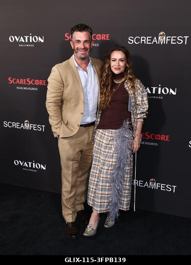 Hollywood, Egyesült Államok. 2026. október 6. David Bugliari és Alyssa Milano a 26. éves Screamfest horrorfilm fesztiválon - Jeremy Weiss „Az éjsza...