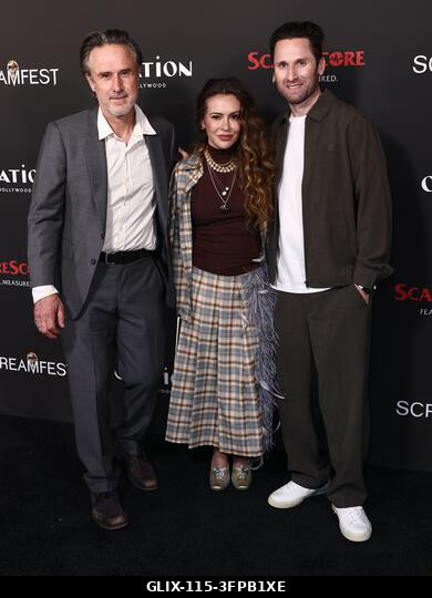 Hollywood, Egyesült Államok. 2026. október 6. David Arquette, Alyssa Milano és Jeremy Weiss a 26. éves Screamfest horrorfilm fesztiválon - Megnyitó...